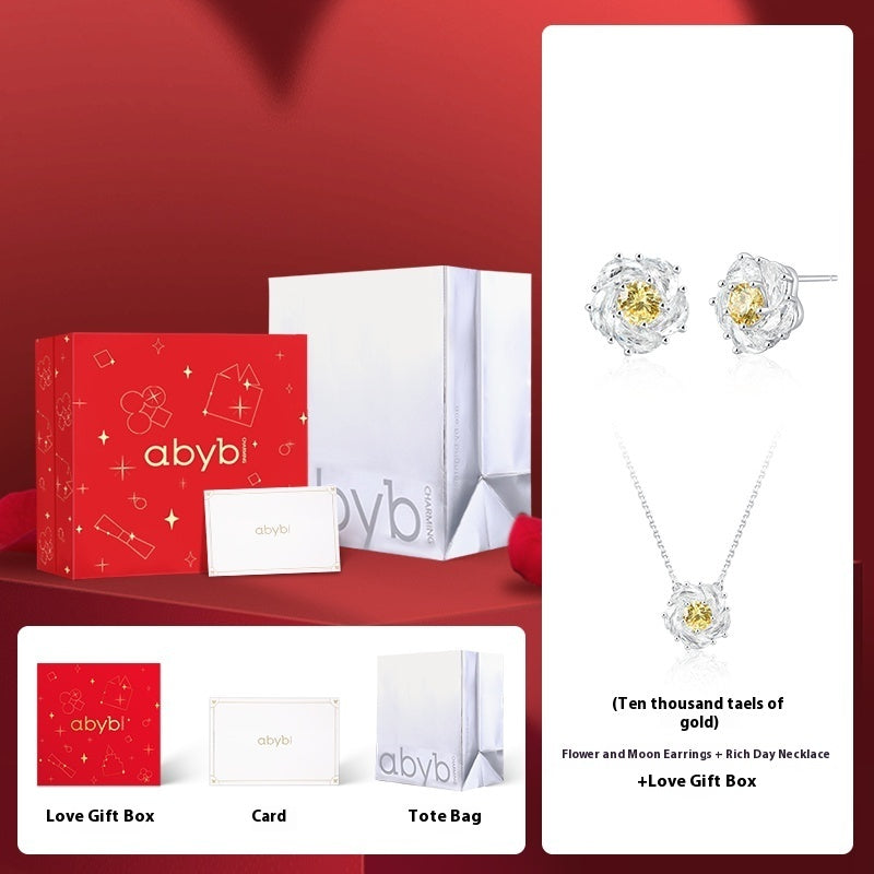 Camellia Necklace Light Luxury Clavicle Gift