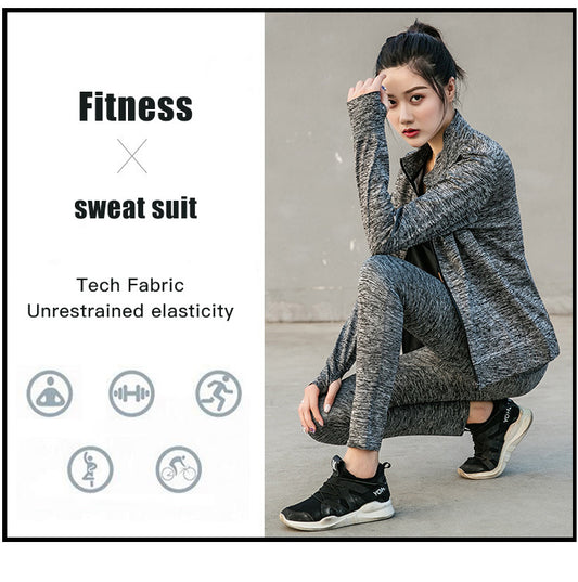 Blast Sweat Suit Black Technology Sweat Suit Women Suit Long Sleeve Top Trousers